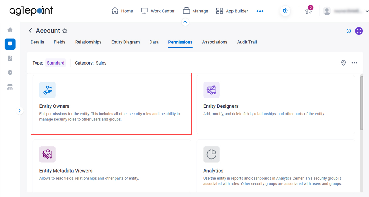 Permissions tab