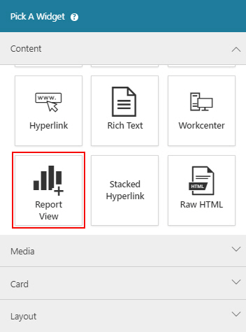 Report View Widget