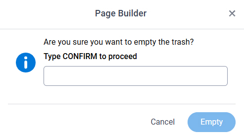 Empty Trash screen