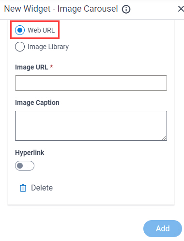 Image Carousel Widget Web URL