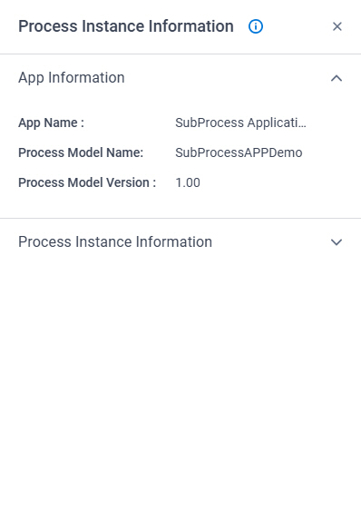 Process Instance Information screen