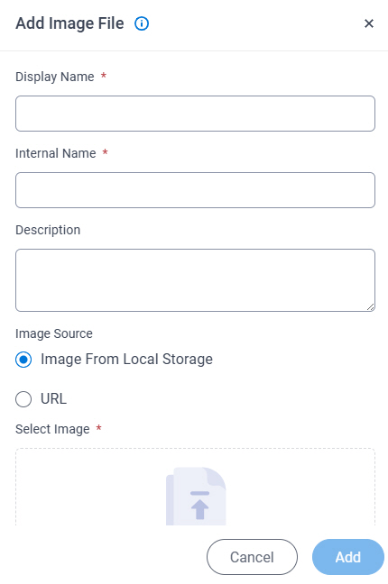 Add Image File Screen