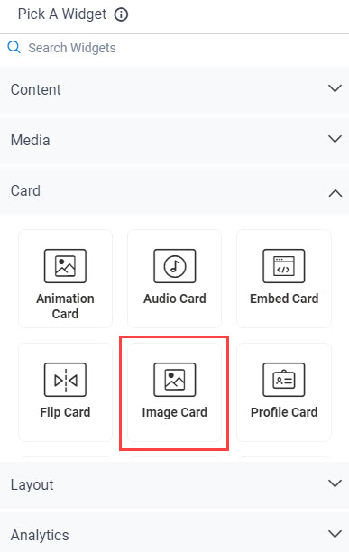 Image Card Widget