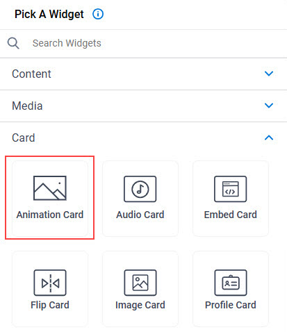 Click Animation Card