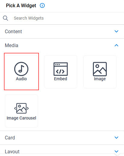 Click Audio Widget