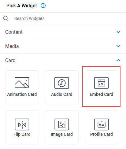 Click Embed Card