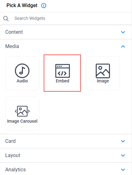 Click Embed Widget