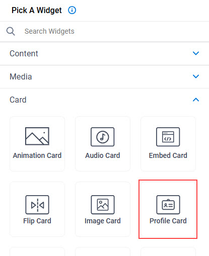 Click Profile Card
