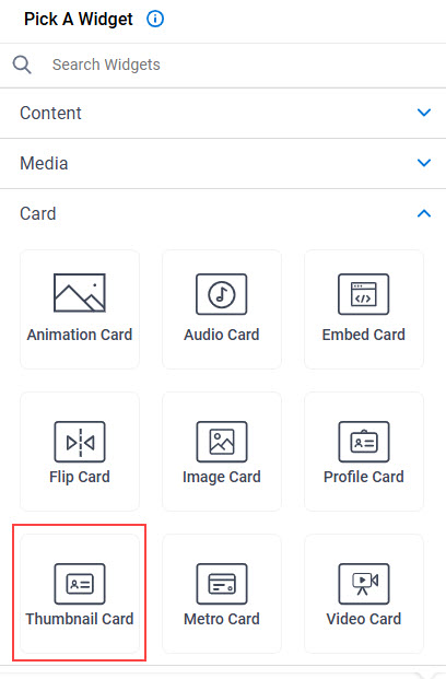 Click Thumbnail Card