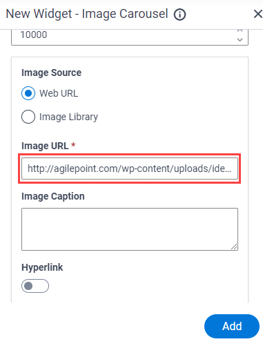 Image Carousel Widget URL