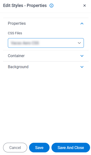 Properties tab