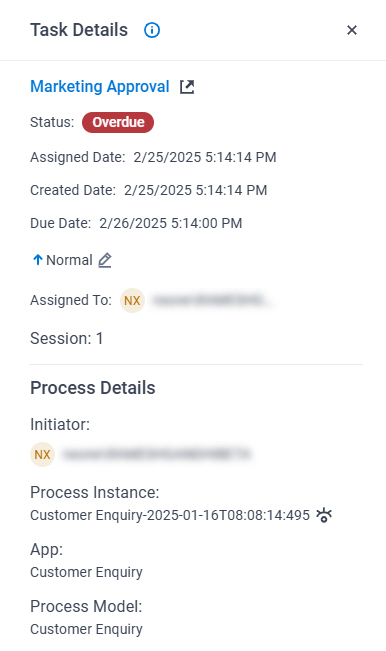 Task Details screen