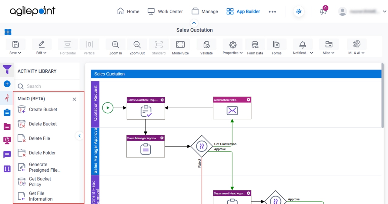 Process Activities for MinIO