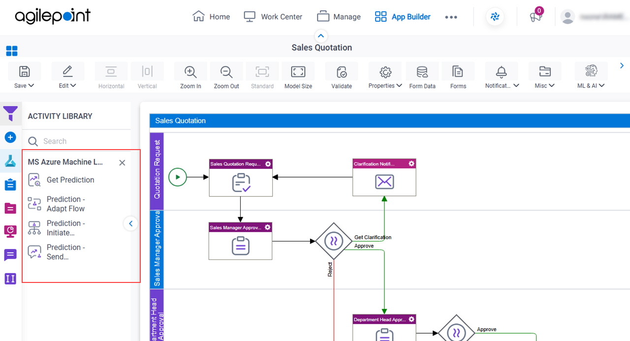 Process Activities for Microsoft Azure Machine Learning