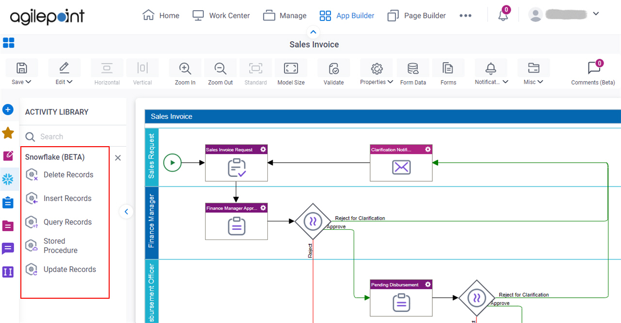 Process Activities for Snowflake