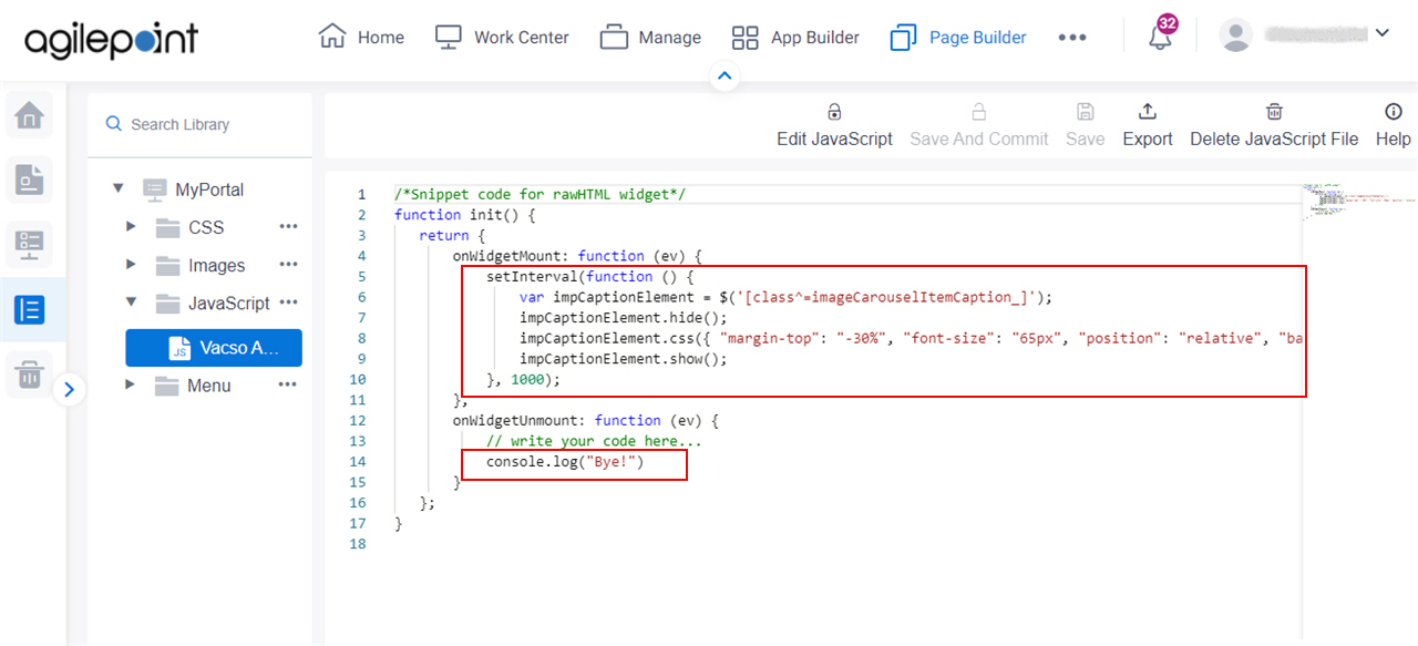 JavaScript File Screen