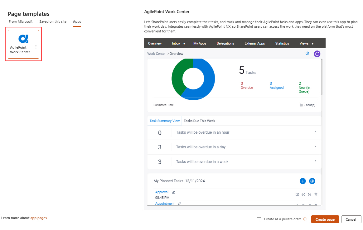 Click AgilePoint Work Center