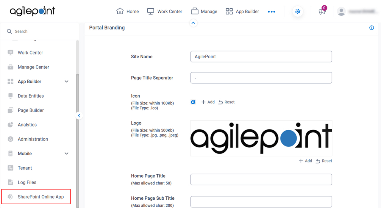 Click SharePoint Online App