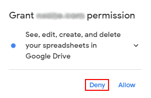Grant Permission Allow
