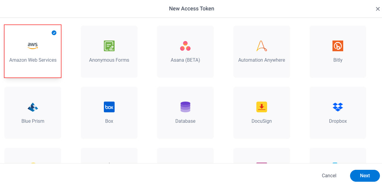 Select Amazon Web Services