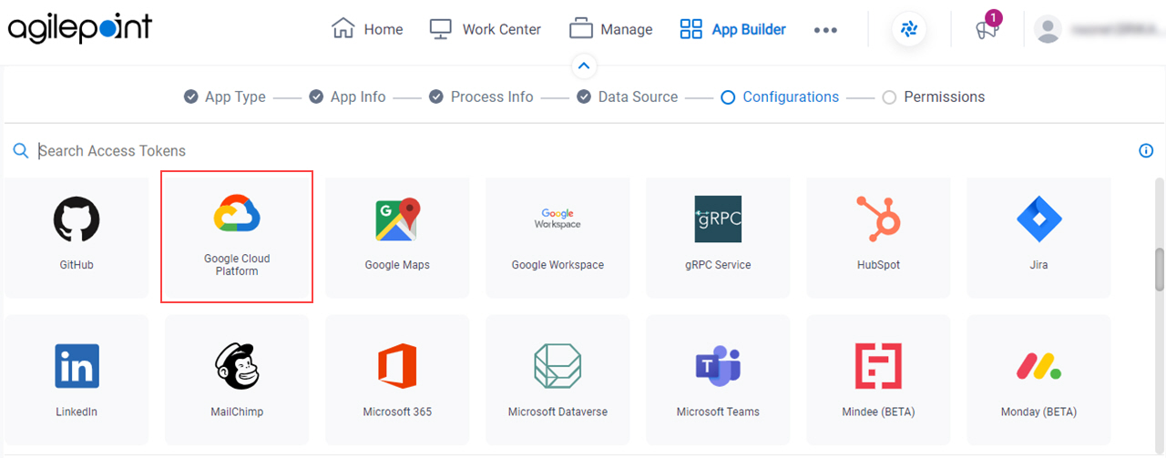 Select Google Cloud Platform