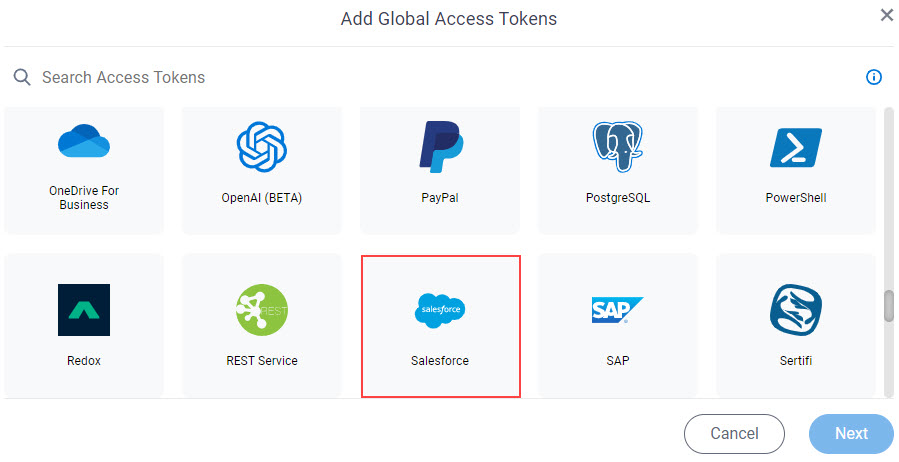 Click Salesforce