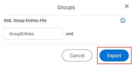 Click Export