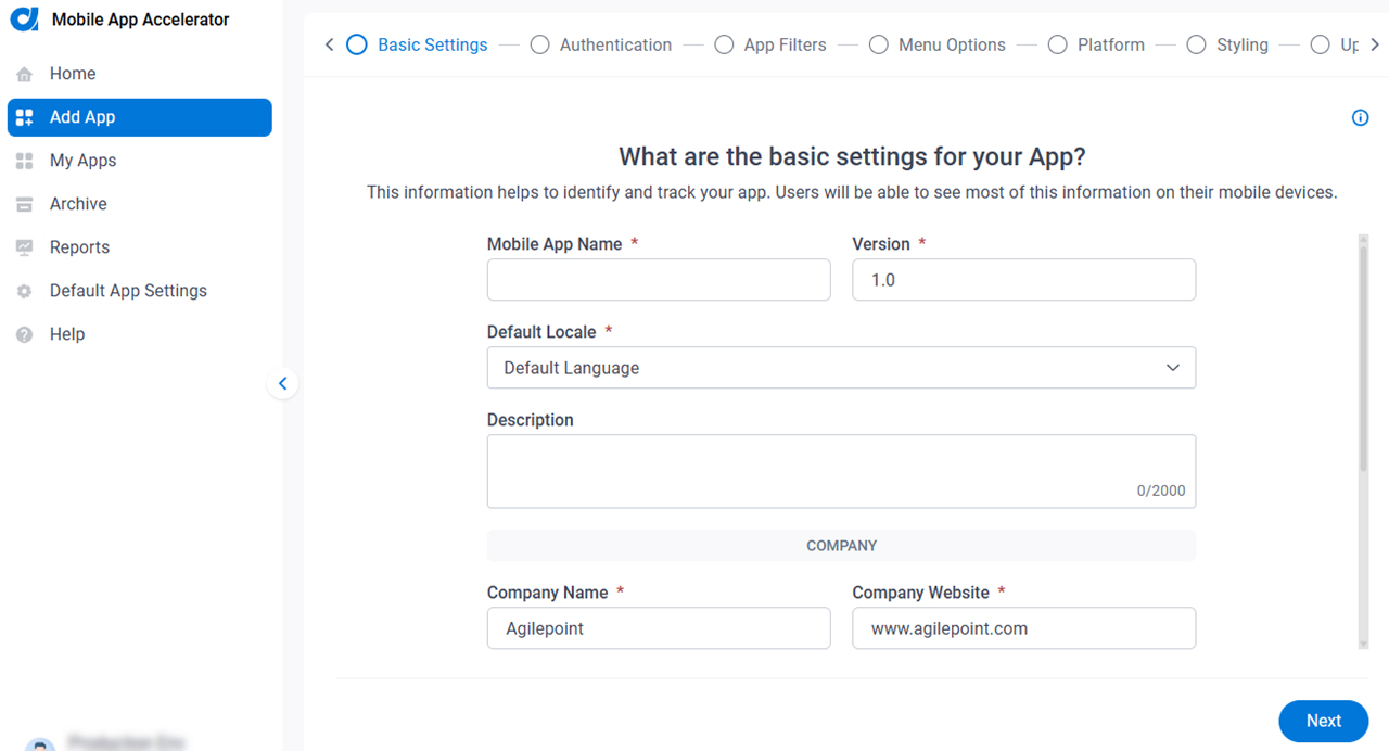 Basic Settings screen