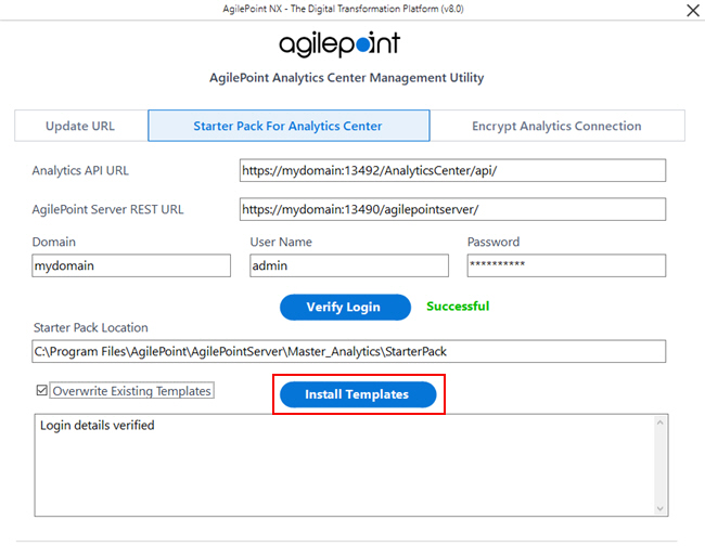 Click Install Template