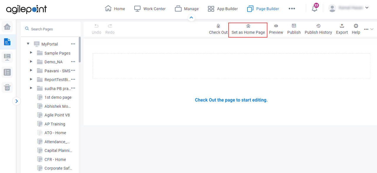 Published Custom Page