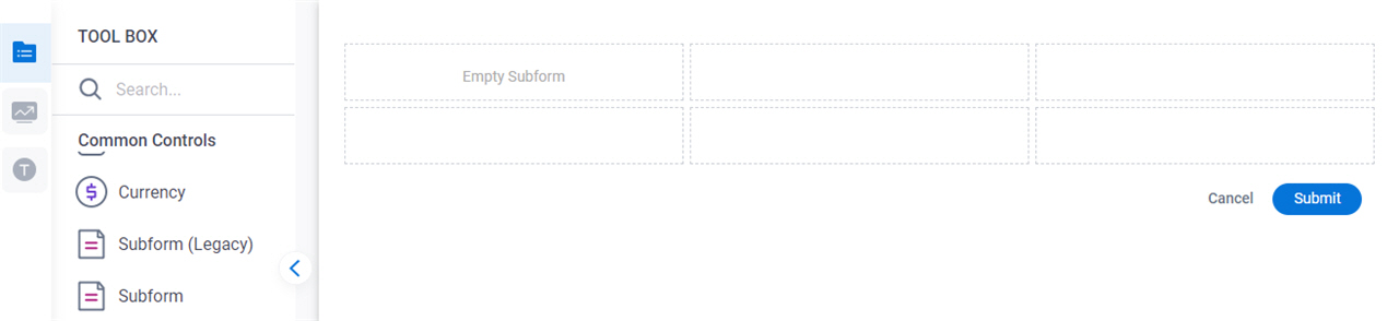 Form Designer screen