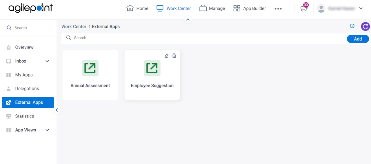 Click External Apps