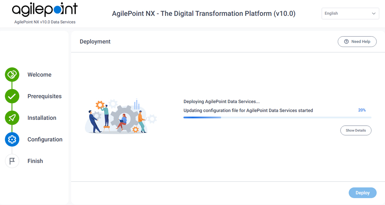 AgilePoint Data Services Installation screen