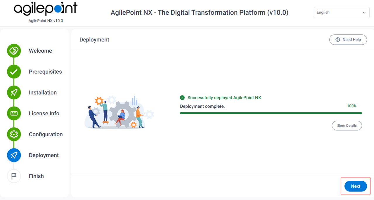 AgilePoint Server Installation Complete screen