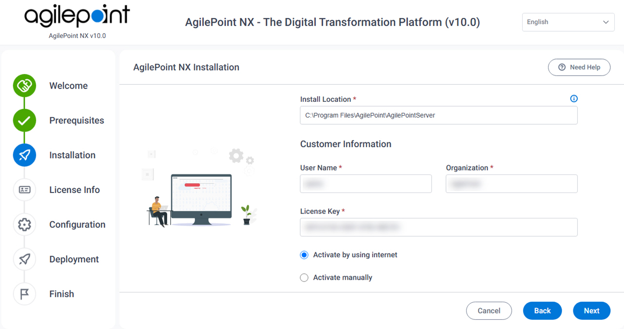 AgilePoint Server Install Location screen