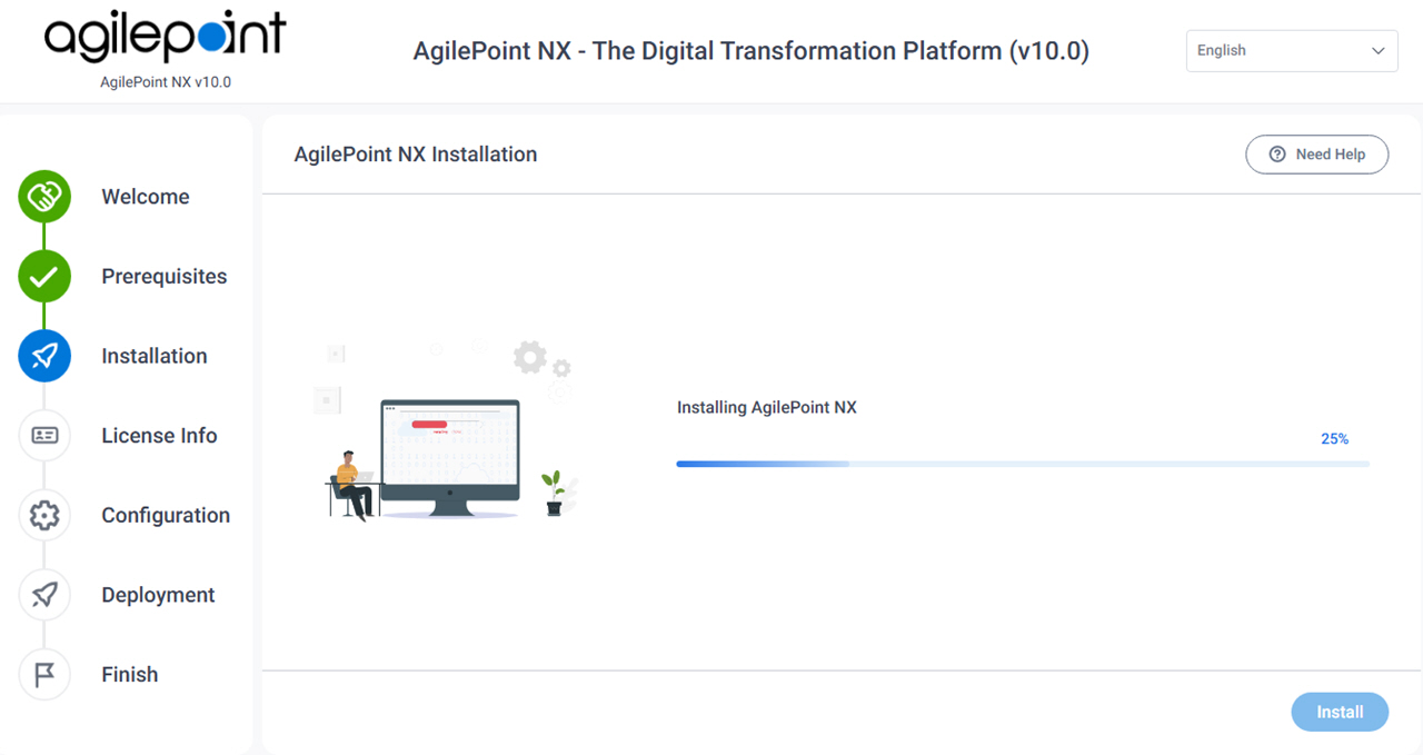 AgilePoint NX Installation Start screen