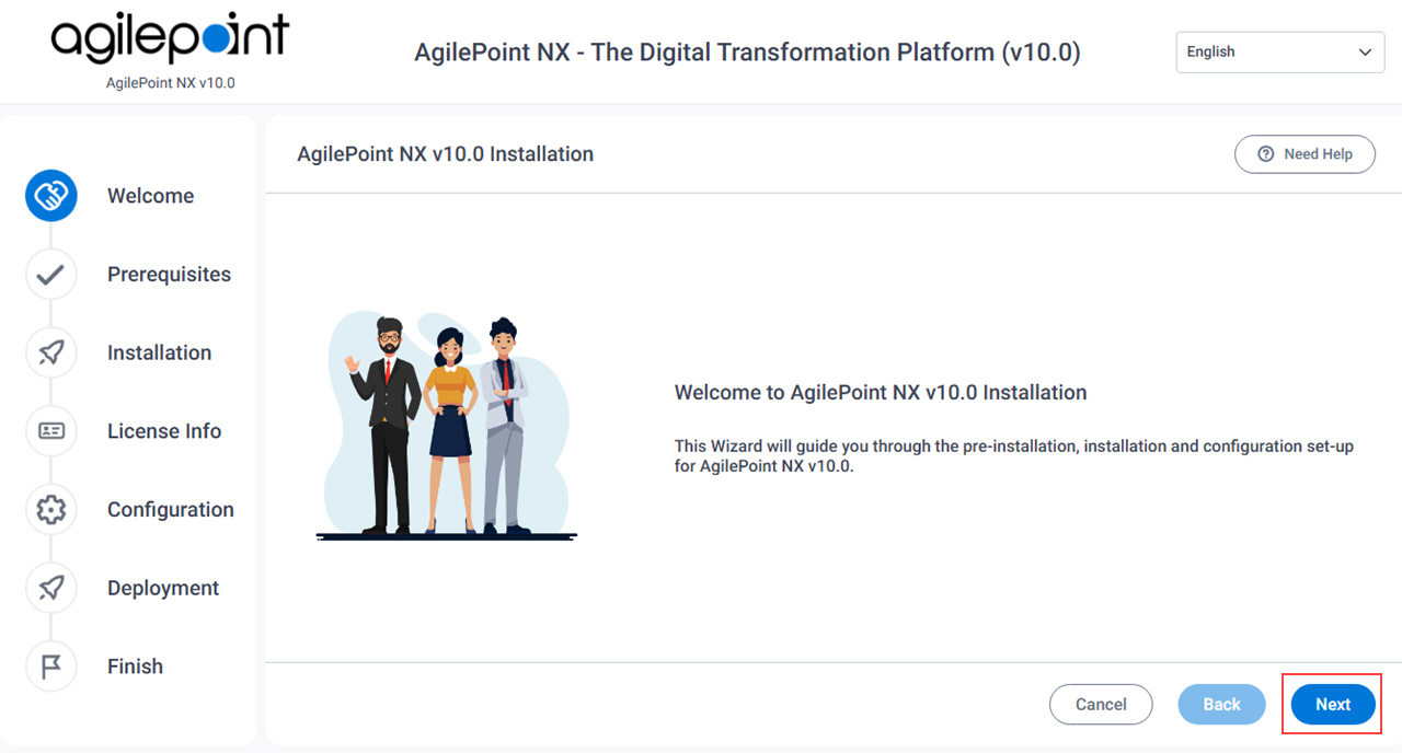 Welcome To AgilePoint Installation screen
