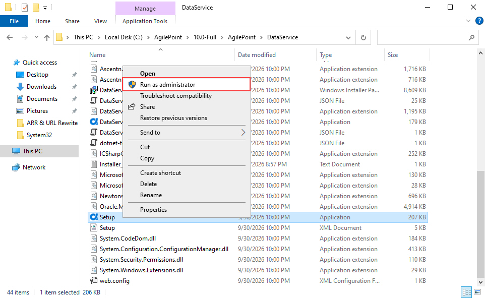 Setup dot exe file