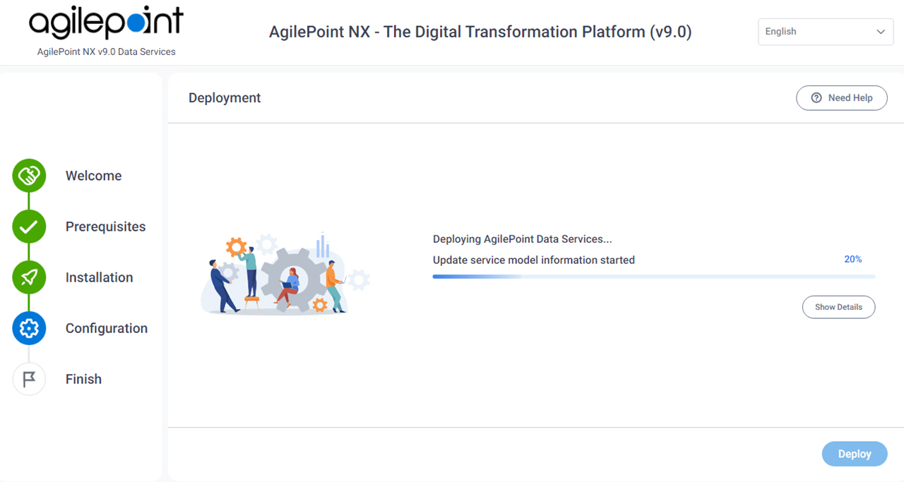 AgilePoint Data Services Installation screen