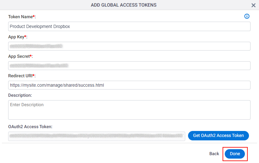  Example How To Get The Access Token Credentials From Dropbox