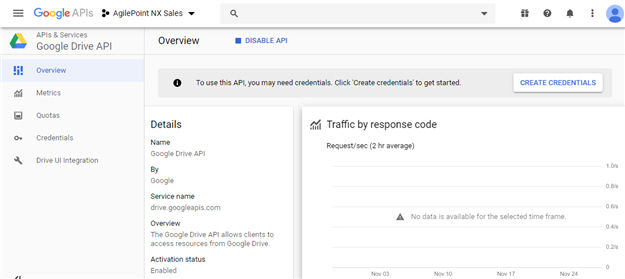 Google Drive API service