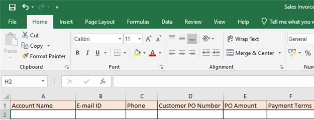 Microsoft Excel Template