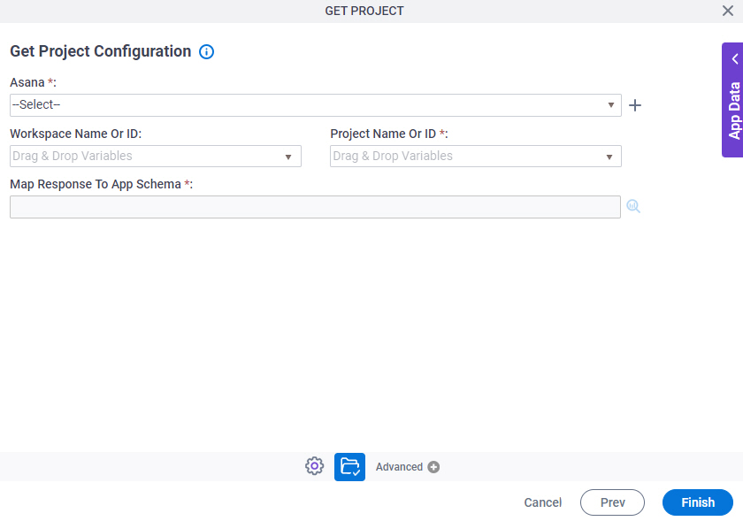 Get Project Configuration screen