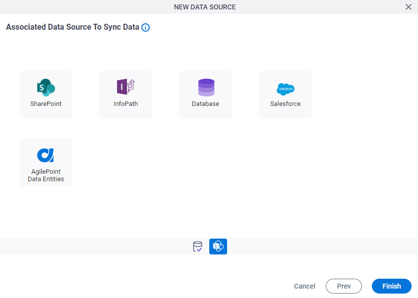 Associated Data Source To Sync Data screen