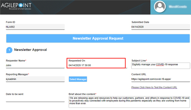 Newsletter Approval Request