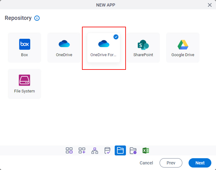 Select OneDrive for Business