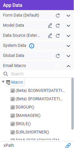 Email Macro tab