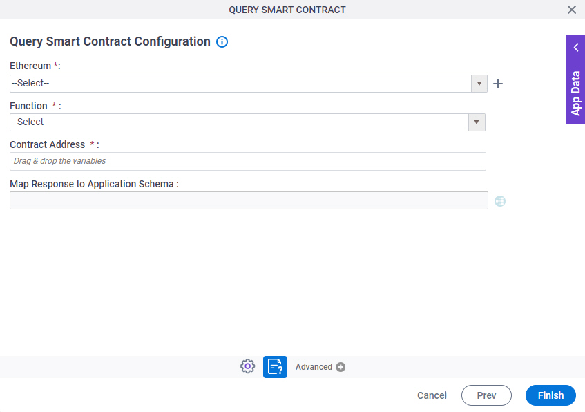Query Smart Contract Configuration screen