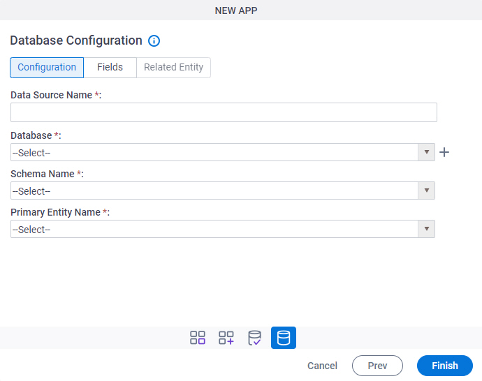 Database Configuration Configuration tab