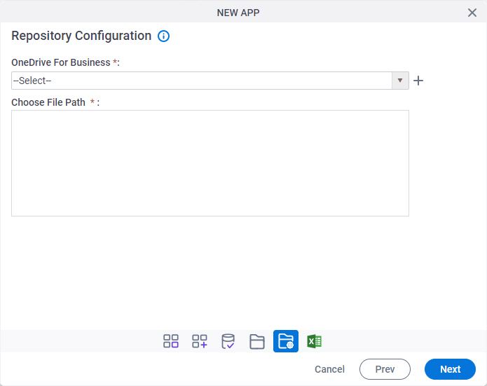 OneDrive For Business Repository Configuration screen